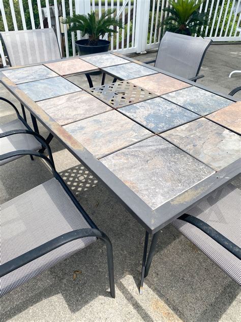 Image result for DIY Tile Patio Table