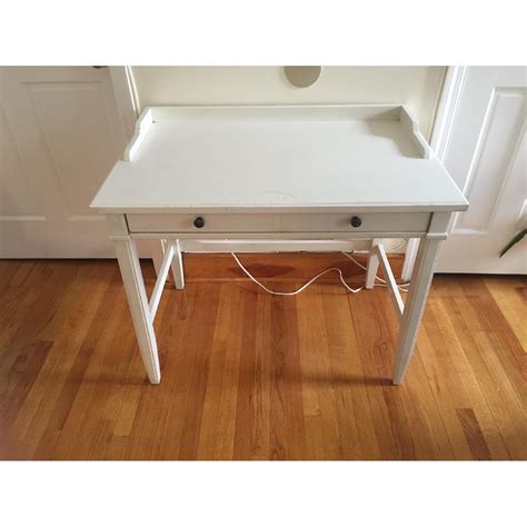 White Solid Wood Desk - AptDeco