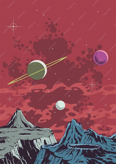 Space Retro Background Vector に対する画像結果