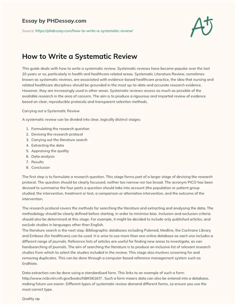 How to Create a Systematic Review に対する画像結果