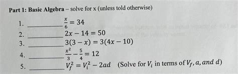 Image result for Basic Algebra Solving for X