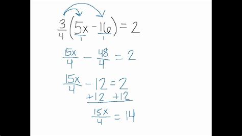Image result for Solving Multi-Step Equations Distributing a Fraction