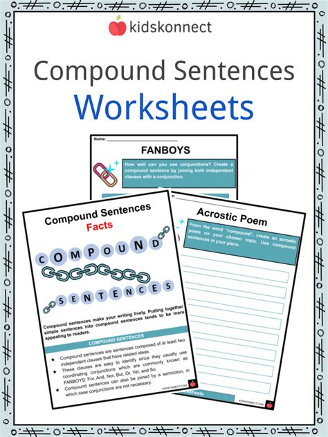 Creating Compound Sentences Worksheet に対する画像結果