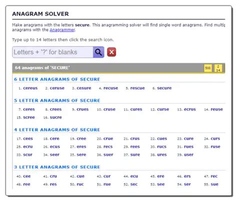 Anagram Solver All కోసం చిత్ర ఫలితం