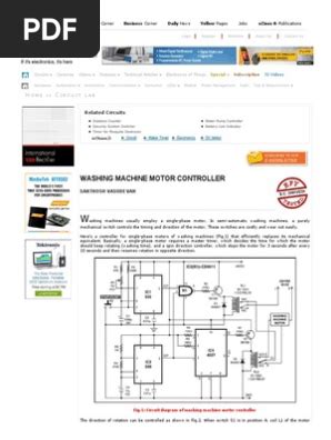 Image result for Washing Machine Motor Control Block Diagram