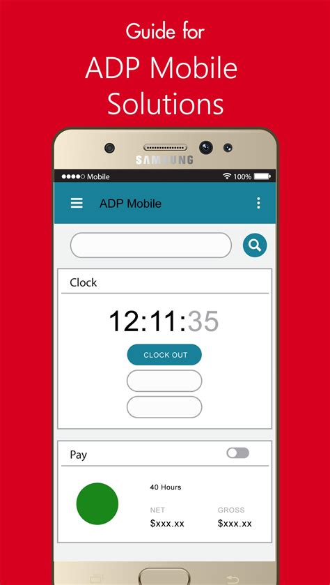 Afbeeldingsresultaten voor ADP Mobile App Clock In