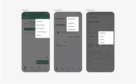 Toradh íomhá ar Android Menus Examples