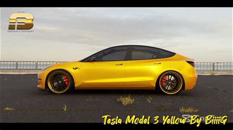 Résultat d’images pour Yellow Tesla Model 3