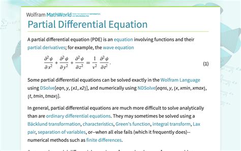 Toradh íomhá ar Classes Partial Differential Equations