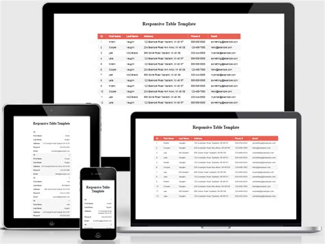Image result for Simple Table Template HTML