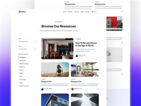 Blog Site. Sample UI に対する画像結果