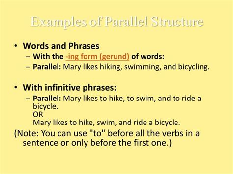 Paralel Structure Examples に対する画像結果