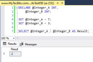 Toradh íomhá ar Divide SQL Server