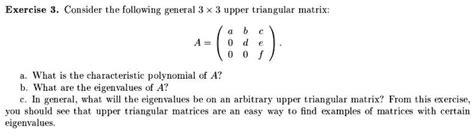 Image result for Eigenvalues of a Triangular Matrix