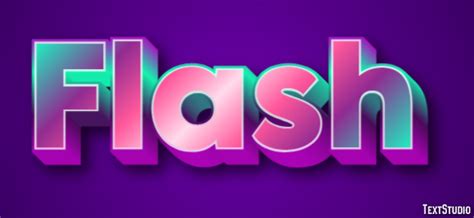 Toradh íomhá ar Flash Text