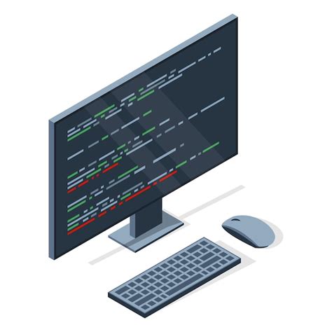 Image result for Picture of Computer with a Screen a Program Code Design