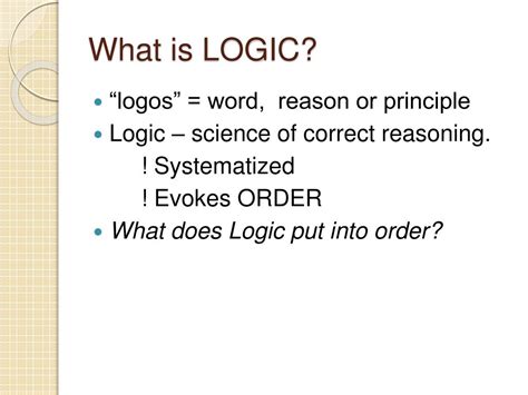 Image result for Example of Logic Words