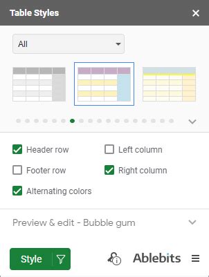 Image result for Google Sheets Table Modern Design