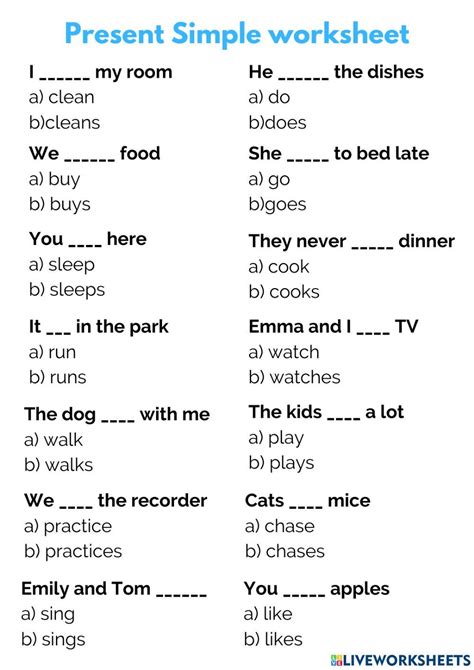 Image result for Present Simple Rules Worksheet.pdf