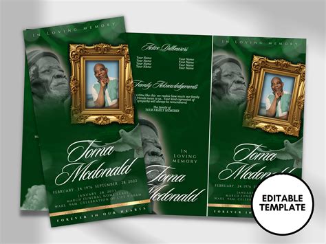 Funeral Obituary 2 Page Template に対する画像結果