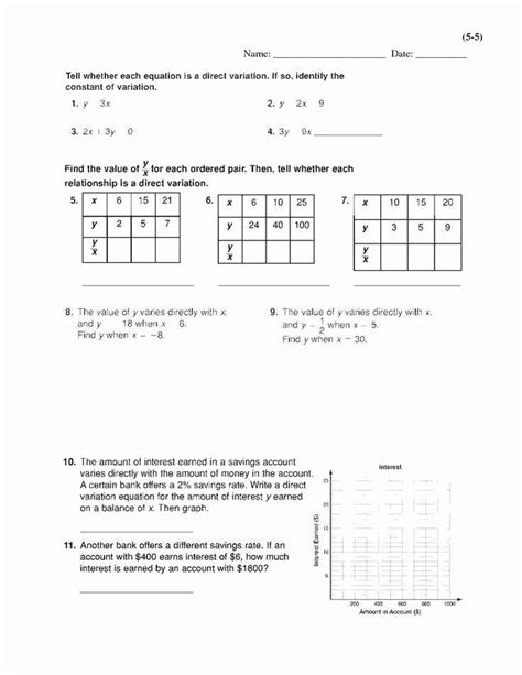 Image result for Direct Variation Kuta Worksheet