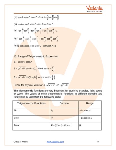 Trigonometry Table PDF に対する画像結果
