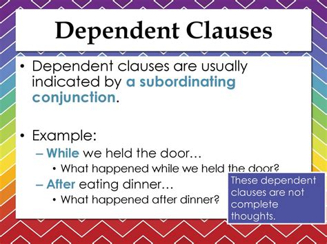 Image result for Dependent Clause Examples