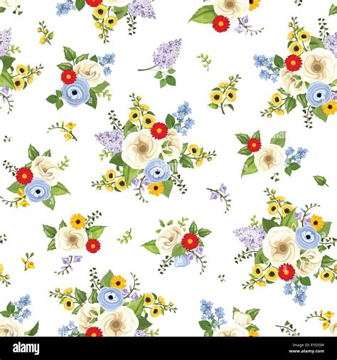 Image result for Colorful Flowers Seamless Pattern