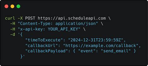API Schedule Template に対する画像結果