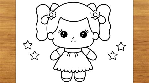 Image result for How to Draw a Doll Easy