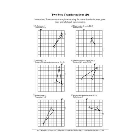 Image result for Transformation Worksheet Geometry Answer Key