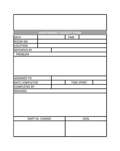 Image result for Maintenance Machine Pm Request Form
