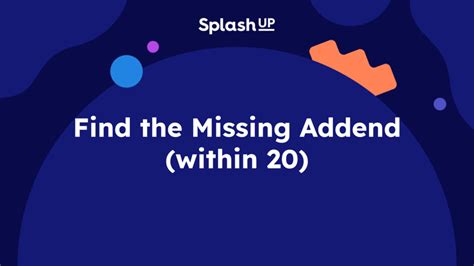 Image result for Adding What's the Missing Add End