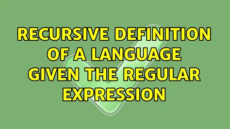 Image result for Recursive Definition of Regular Expression