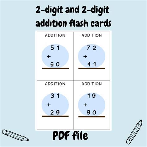 Image result for Double-Digit Addition Flash Cards