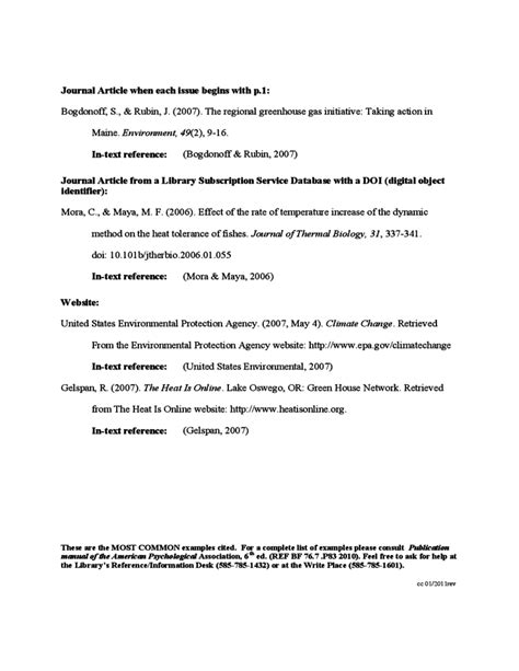 Apa Reference List Example に対する画像結果