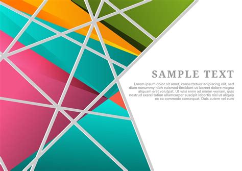 Toradh íomhá ar Geometric Colorful Vector Frames