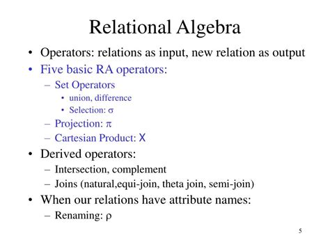 Image result for What Is Relational Algebra in SQL