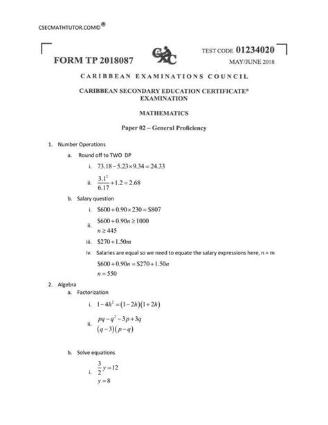 Image result for Math Computation Worksheets CXC