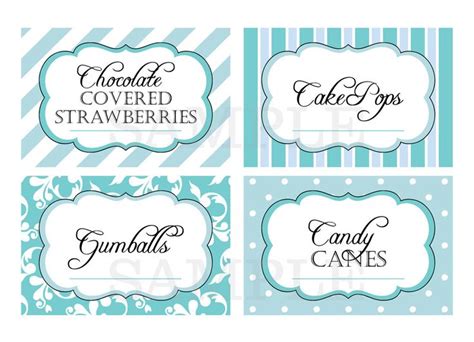 Free Printable Candy Buffet Labels に対する画像結果