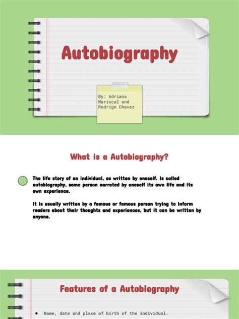 Autobiography Presentation Examples に対する画像結果