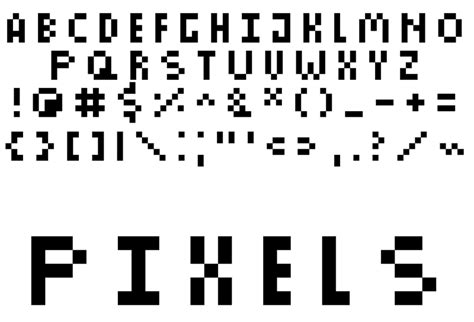 Toradh íomhá ar Pixel Font Example