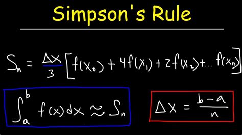 Image result for Explanation of Simpsons Rule Formula