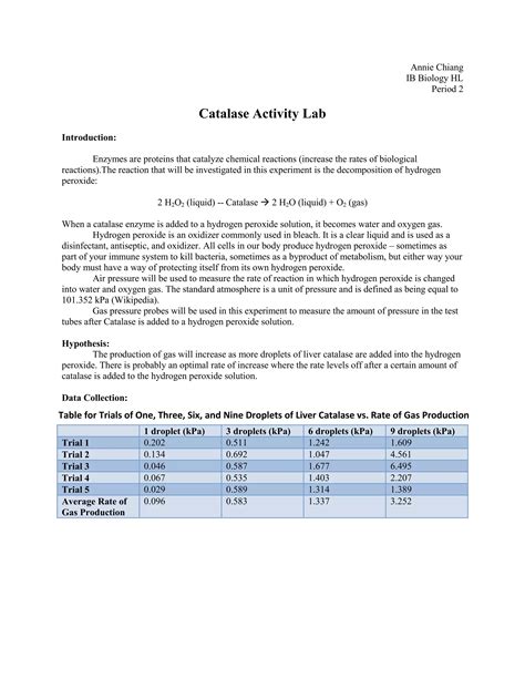 Image result for Catalase Test Lab Report