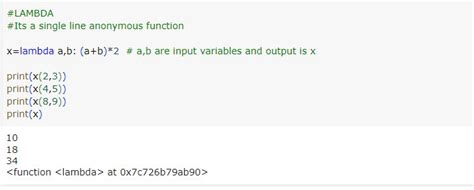 Image result for Python Lamda Function with Multiple Variables
