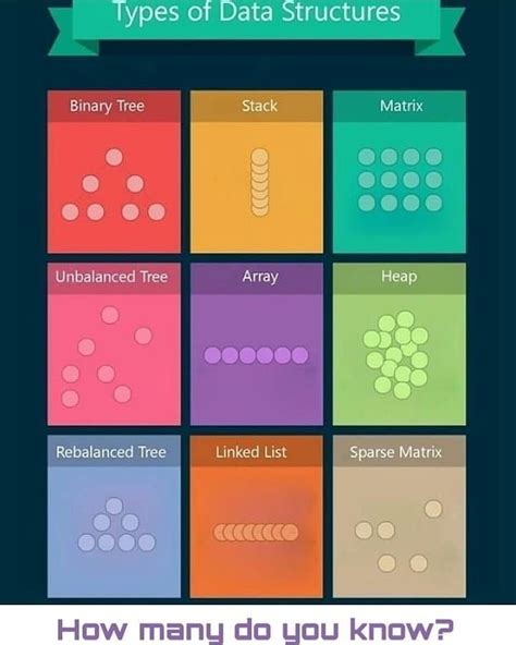 Types of Data Structures Infographic に対する画像結果