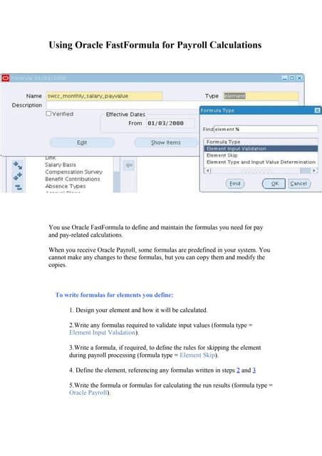 Image result for Oracle EBS Payroll Fast Formulas