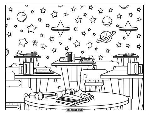 Image result for Library Adult Coloring Pages