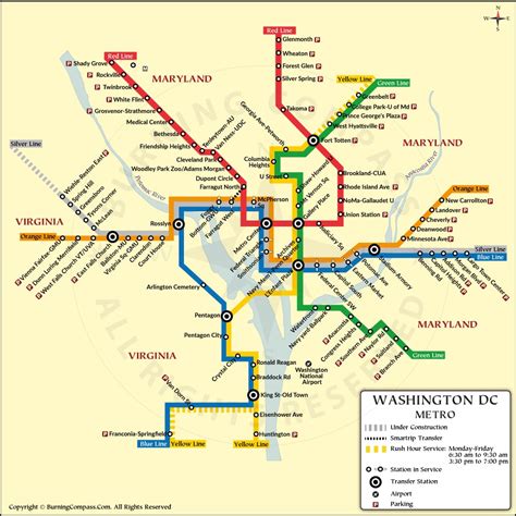 Washington Metro System Map に対する画像結果
