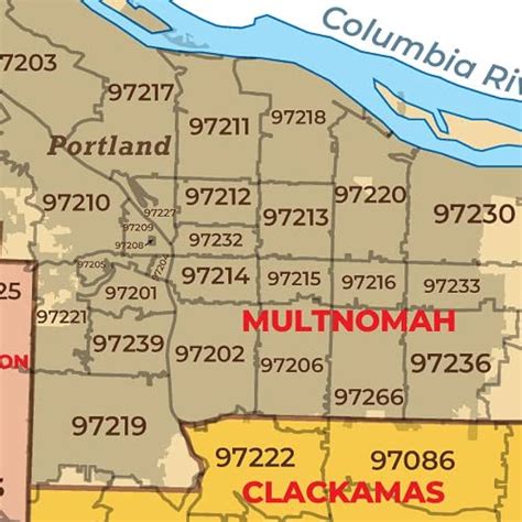 Toradh íomhá ar Oregon Zip Code Map Printable